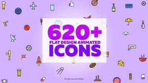 Vector Animated Icons Video Displays template preview