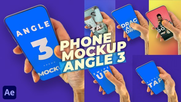 Videohive Mobile Phone Mockup Pack - Angle 3 Elements template preview
