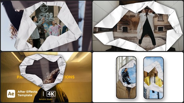 Videohive Paper Unfold Transition Elements template preview
