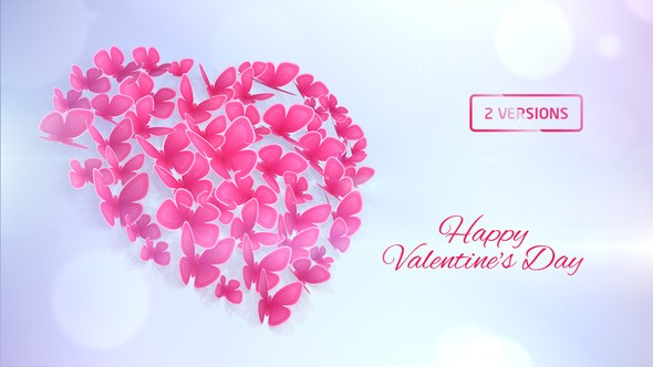 Videohive Heart of Butterflies Openers template preview