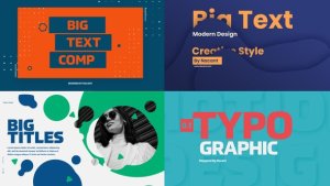 Videohive Big Titles Typo Titles template preview