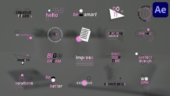 Videohive Creative Designer Titles for After Effects 51854338 Titles template preview