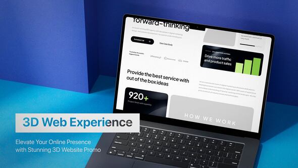 Videohive 3d Modern Website Promo Broadcast-packages template preview