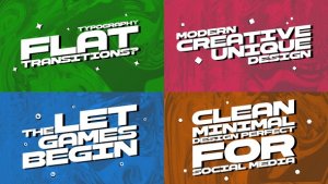 Videohive Flat Typography Transitions Elements template preview