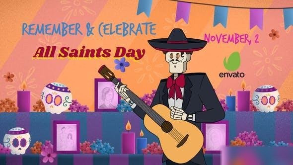 Videohive Day of the Dead, All Saints Day Opener Openers template preview