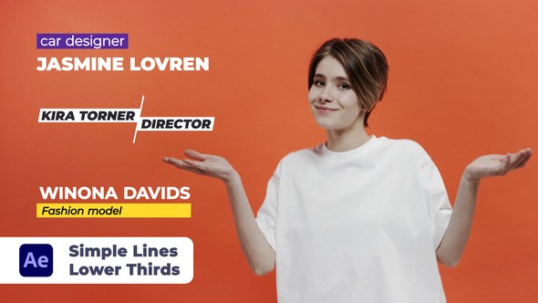 Videohive Simple Lines Lower Thirds Titles template preview