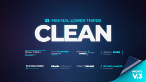 Modern Glow Lower Thirds Video Displays template preview