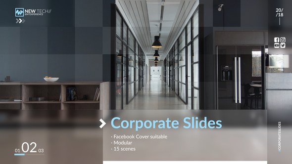 Videohive Corporate Slides Social Media Openers template preview