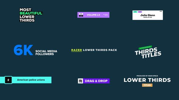 Videohive Lower Thirds - Razer - AE Project Titles template preview