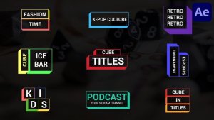 Videohive Cube Titles for After Effects Titles template preview