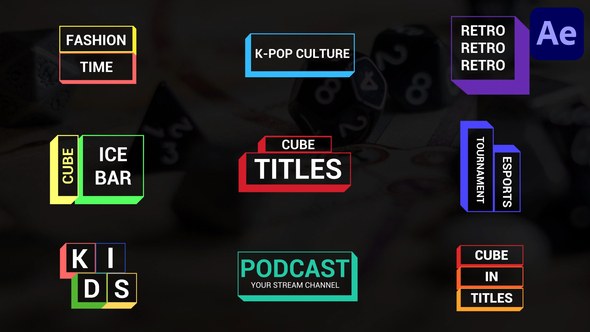 Videohive Cube Titles for After Effects Titles template preview