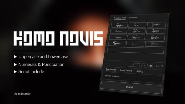 Videohive Animated Typeface - Homo Novis Titles template preview