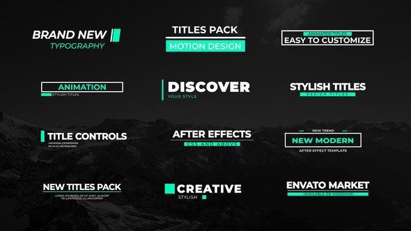 Videohive Minimal Titles V1 Titles template preview