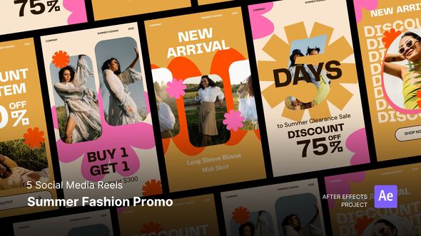 Videohive Reels - Summer Fashion Promo After Effect Project Files Product Promo template preview
