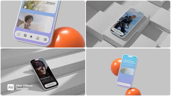 Videohive White Minimal Phone Mockup Product Promo template preview