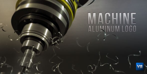 Machine aluminum logo Video Displays template preview