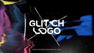 Videohive Glitch Distortion Logo Intro Logo Stings template preview