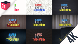 Grand Kinetic Typography Video Displays template preview