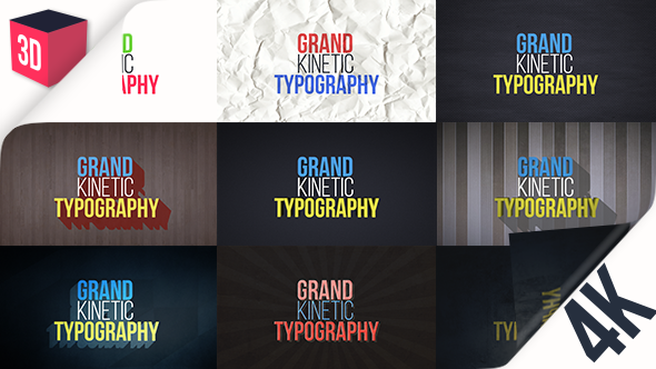 Grand Kinetic Typography Video Displays template preview