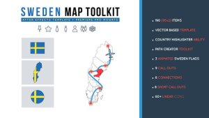 Videohive Sweden Map Toolkit Infographics template preview