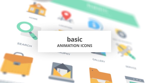 Basic - Animation Icons Video Displays template preview