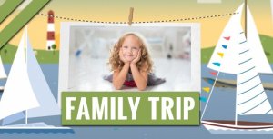 Videohive Family Trip Video Displays template preview