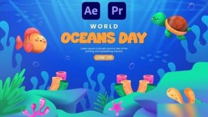 Videohive World Oceans Day Intro Logo Stings template preview