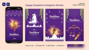Videohive Happy Dussehra Instagram Stories 54328641 Openers template preview