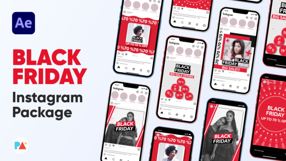 Videohive Black Friday Instagram Sale For After Effects Product Promo template preview