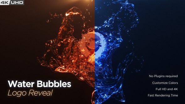 Videohive Water Bubble Logo Reveal Logo Stings template preview
