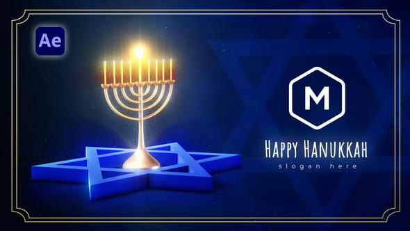 Videohive Hanukkah Festival Logo Reveal Logo Stings template preview