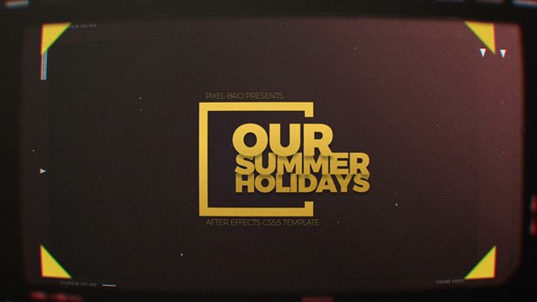 Summer Holidays Video Displays template preview