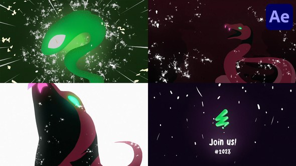 Videohive New Year Snake Opener | After Effects Openers template preview