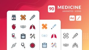 Videohive Medicine Animated Icons | After Effects Elements template preview