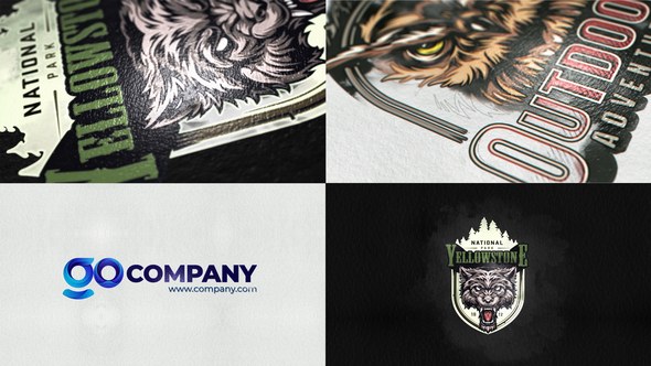 Videohive Simple Reflective Inks Logo Reveal Logo Stings template preview