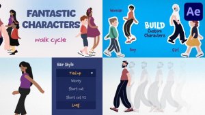 Videohive Fantastic Characters - Walk Cycles Elements template preview