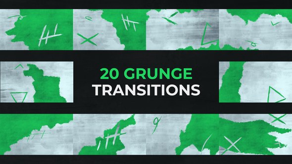 Videohive Grunge Transitions 42203222 Elements template preview