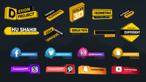 Videohive Isometric Titles Pack Titles template preview