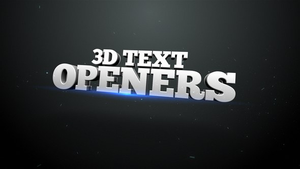 Videohive 3D Text Openers v2 Video Displays template preview