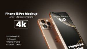 Videohive Phone 16 pro Mockup | 4K Product Promo template preview