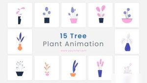 Videohive Tree Plant Animation Element Pack After Effects Template Elements template preview