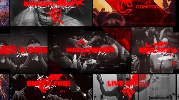 Videohive Halloween Party Promo Video Displays template preview