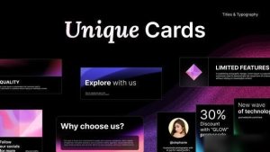 Videohive Unique Typography Cards Titles template preview