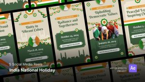 Videohive Social Media Reels - India National Holiday After Effects Template Product Promo template preview