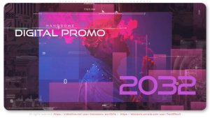 Videohive Strong Geometry Digital Promote Video Displays template preview