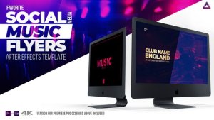 Music Action Flyer Pack Video Displays template preview