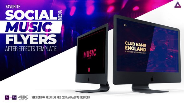 Music Action Flyer Pack Video Displays template preview