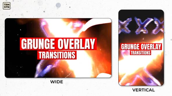 Videohive Grunge Overlay Transitions Elements template preview