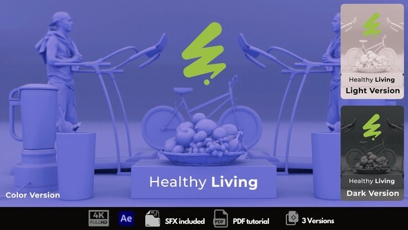 Videohive Healthy Living Logo Stings template preview