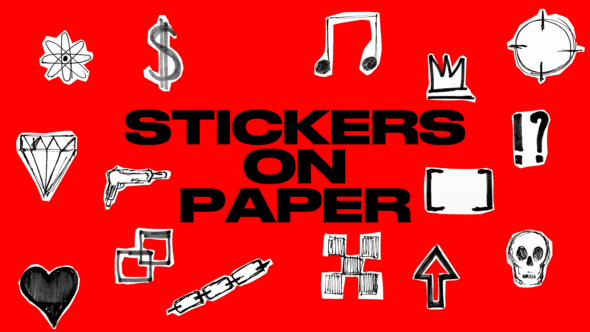 Videohive Stickers On Paper Elements template preview